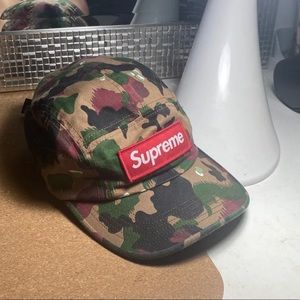Authentic Supreme Military Camp Camo 5 Panel Hat